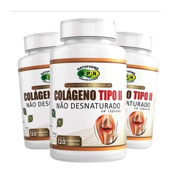 3x Colágeno Tipo 2  Joelhos Coluna Cartilagem 